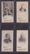 Cigarette cards, Wills, South African Personalities, Collotype, 4 cards, all type set backs, Mr B