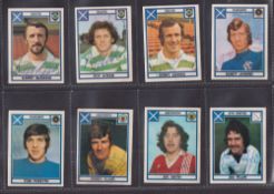 Trade card stickers, Football Panini Football 78 stickers x 21 all Scottish Players, all signed in