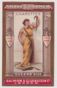 Cigarette card, Salmon & Gluckstein, Advertisement card, Snake Charmer, 'X' size (gd) (1)