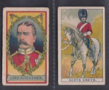 Trade cards, T. Collinson, Military Series, 2 cards, Lord Kitchener & Scots Greys (gen gd) (2)