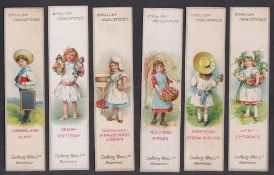 Trade cards, Cadbury's, English Industries, (set of 12) bookmark style cards (3 fair, rest gd)