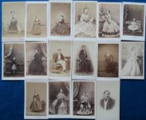 Photographs, Royalty, a collection of 16 cdv's of Queen Victoria's children inc. Leopold with dog;
