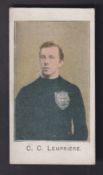 Cigarette card, Hook of Holland Cigarettes, Footballers, type card, C.C. Lempriere (Rugby player for