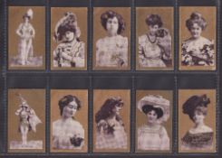 Cigarette cards, Australia, Sniders & Abrahams, Actresses TALMA, Gold Background (set 30 cards) (