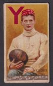 Cigarette card, USA, Goodwin, Champions, Beecher, Yale College Football Team, Rookie card (no