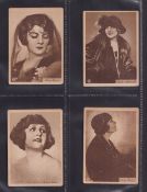 Cigarette cards, Estonia, Paberossid Panorama, Film Stars, 'L' size, 40 different cards, mixed backs