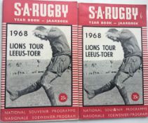 Rugby publications / programmes, SA Rugby Year Books 1968 acting as Souvenir Programmes for the