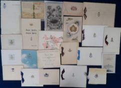 Ephemera, Military and other Greetings Cards, to include 1913 Staff College Camberley, Newark Fire