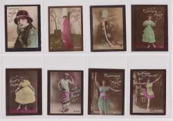 Cigarette cards, Algeria, Melia, Actresses, 'M' size, a collection of 80 different hand-coloured