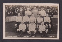 Football postcard, Tottenham Hotspur, Cup Team 1910 photographic card by Jones, scarce (unused,