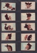 Cigarette cards, Rutter, Shadowgraphs, (set, 25 cards) (3 with sl creasing, 4 with sl uneven cut,