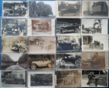 Postcards, Transport, a selection of approx. 32 RPs of vintage motor cars, a few in street scenes,