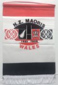 Rugby memorabilia, New Zealand Maoris Rugby Tour pennant for the visit to Wales, 1982 (vg) (1)