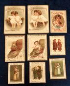 Tobacco Advertising, USA, Allen & Ginter, a collection of 9 advertising cards, various sizes, all