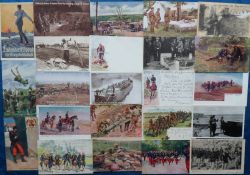 Postcards, Military, a mixed military selection of approx. 53 cards inc. Pickfords advert showing