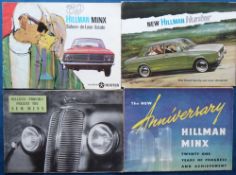 Motoring, Hillman, 22 items to include 1949 'Salesman's Guide to the Minx Magnificent', 'Cushioned