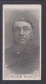 Cigarette card, Snell & Co, Boer War Celebrities 'STEW', type card, President Kruger (gd) (1)