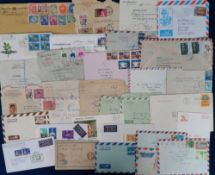 Postal History, World selection of Covers, Fronts, FDCs inc. Sweden with SAS 1st Flights, Iran,