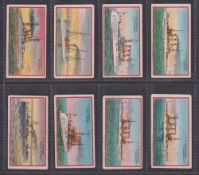 Trade cards, USA, American Caramel Co, Naval Pictures (Battleships), 8 cards (gd)