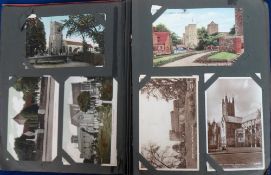 Postcards, an original collection of approx. 335 cards in vintage album, mostly UK and foreign