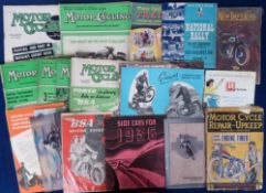 Bicycles and Motorbikes, a selection of approx. 100 items to include Britax Ltd 1951 nude calendar,