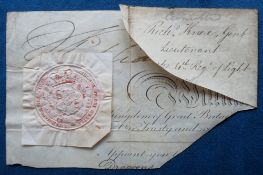 Autograph, Royalty, William IV, his signature clipped from a document bearing a seal to Richard Knox