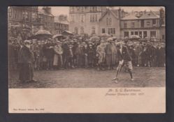 Golf postcard, H.G. Hutchinson, Amateur Champion 1886, 1887, sepia card by Wrench No 1992 (pu
