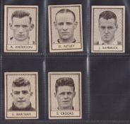 Trade cards, Football, Barratt Famous Footballers 1938/39 'D' BAR280 numbered, 5 cards 1, 2, 3, 4, 6