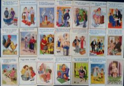 Postcards, a McGill comic selection of approx. 100 cards, themes include luggage, military (