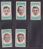 Trade cards, Clevedon Confectionery, Football Club Managers, 5 cards numbers 33, 35, 40, 42, 49 (