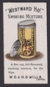 Cigarette card, Wills, Advertisement card, Tobacco Packet 'Westward Ho! Smoking Mixture' (gd)