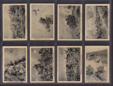 Trade cards, three sets, Amalgamated Press, Great War Deeds (Different) 'M' size (32 cards) &