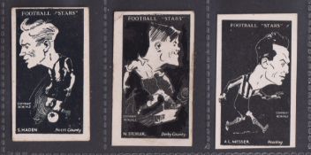 Trade cards, Football, Barratt, Football Stars 1930, 3 cards, all Tarrab Brand backs, N Storer (