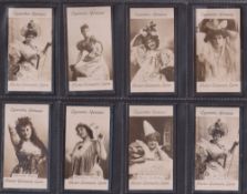 Cigarette cards, Germany, Nestor Gianaclis, Actresses, 'M' size, 8 different photographic cards,