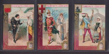 Trade cards, Liebig, 3 sets all Italian language versions, S311, S322, S340 (a few fair, gen gd)