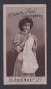 Cigarette card, Hudden & Co Ltd, Beauties, Crown Seal, type card, ref H221 picture ref no 14 (very