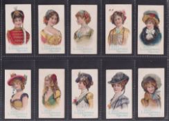 Cigarette cards, Franklyn, Davey & Co, Beauties 'CERF' (set, 12 cards) (gd/vg)