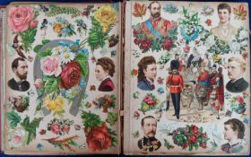 Victorian Scrap Books, 2 albums (1 Marcus Ward) containing a total of approx. 300 pages all laid