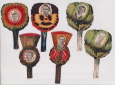 Trade cards, W N Sharpe, 'Play-Up' Football cards, 9 flower-shaped buttonhole cards all with the
