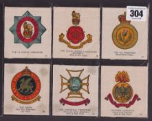 Tobacco silks, Muratti, Regiment Badges Series 'G' (79-94), 'L' size (set, 16 silks) (slight