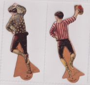 Cigarette cards, USA, Mayo, National Dances, (die-cut), 2 cards, no 2 Italian & no 4 Italian (gd) (