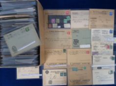 Stamps, German perfins, stamps and covers sorted alphabetically into plastic sleeves. Many 100s