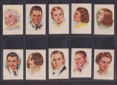 Trade cards, Estonia, Olympic Committee (1930's), Cinema Stars, Series 11 (set of 50 cards) (vg)