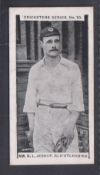 Cigarette card, Glass & Co, Cricketers Series, type card, no 10, Mr G.L. Jessop, Glo'stershire (