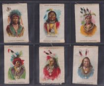 Tobacco silks, USA, ATC, Indian Portraits (all 'Sovereign Cigarettes'), ref S67. 'M' size (set, 50
