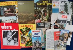 Ephemera, America 1972, a collection of brochures etc. from a tour of the USA to include