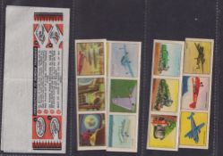 Trade cards, Merrysweets, Transpics, 33 uncut strips of 3, together with wax wrapper instructions,
