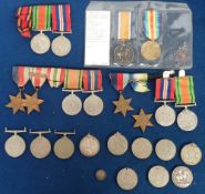 Medals, British WW1 and WW2, 11 medals to comprise WW1 RAF War Medal and Victory Medal pair