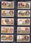 Cigarette cards, F J Smith 2 part sets, Battlefields (18 cards), Famous Explorers (14 cards) (gd/