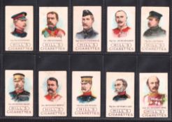 Cigarette cards, R J Hill, Boer War Leaders, Campaigners (set 12 cards) including Baden Powell (